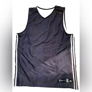 NBA Fusion Adidas Sleeveless Shooting Jersey Metallic Black Men's Large Tall